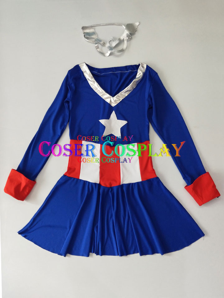 Captain America Chavez Coplay Costume Halloween Dress 1101
